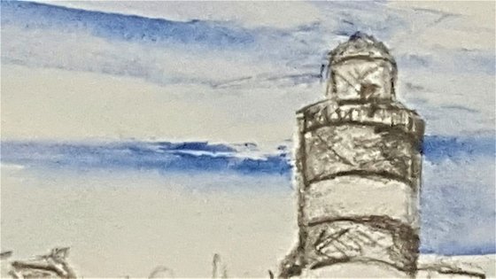 The Light of Hook Head Lighthouse - Pencil & watercolour study