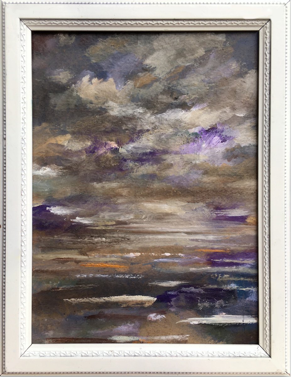 Impressionistic Landscape Oil Painting By Guy Pickford, 10 X 13, Impending, Original Artwork