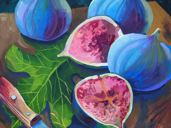 Still life with figs - original artwork
