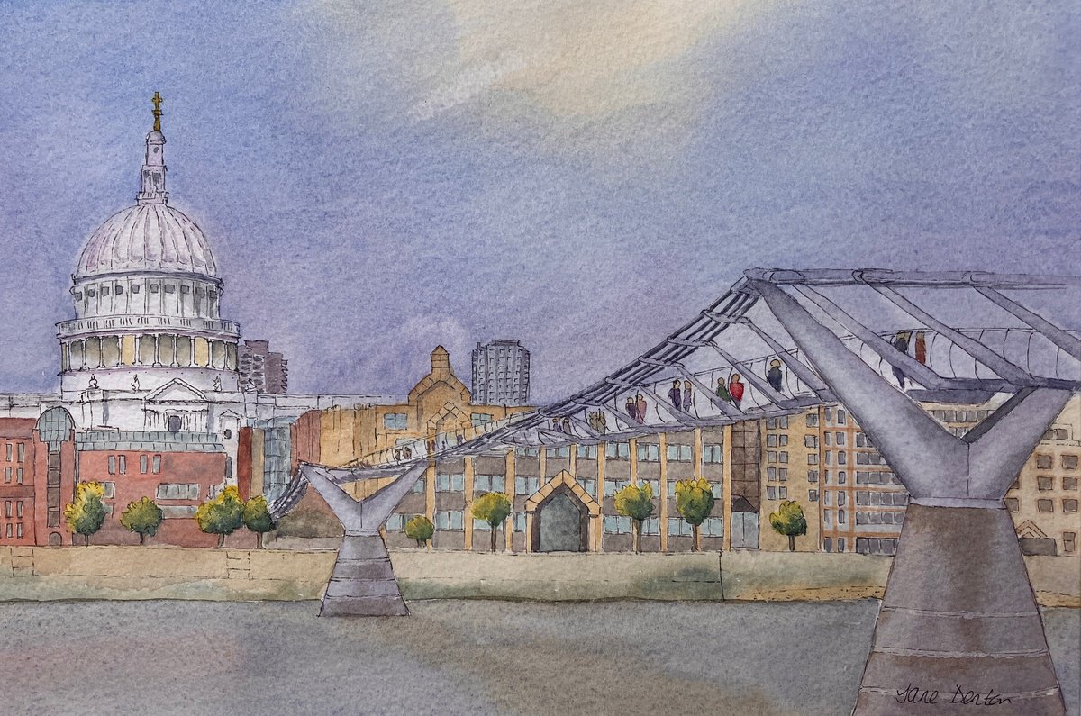 Cityscapes Watercolour By Jane Denton, 13 X 9, St Paul