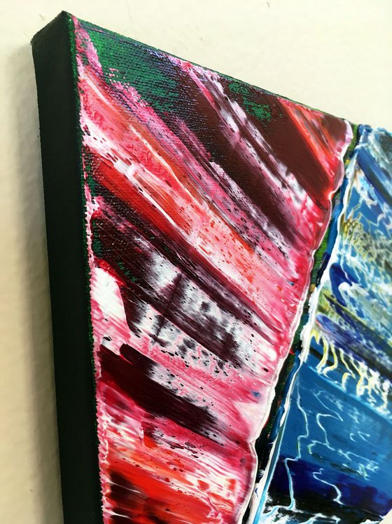 "Tiny Oils Series" - SAVE As A Series - Original Abstract PMS Oil Painting Series, Two 12 x 9 inch paintings