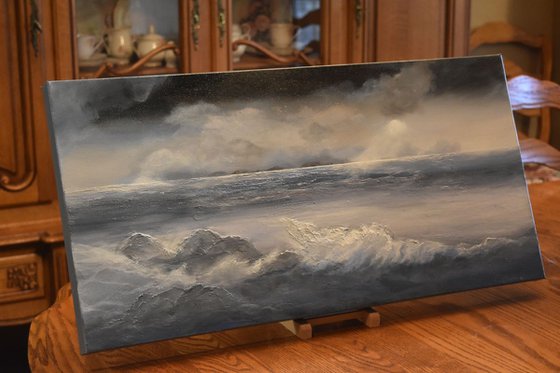 The Sun Will Shine Again Seascapes Ocean paintings Wave paintings Clouds