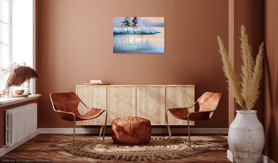 Silent Reflection: The Winter Blue