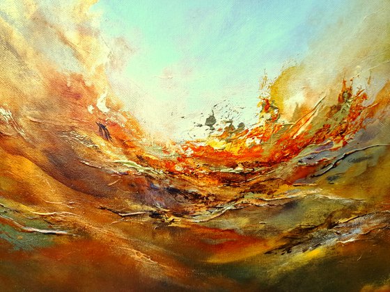 THE FURY (Large seascape/landscape oil painting)