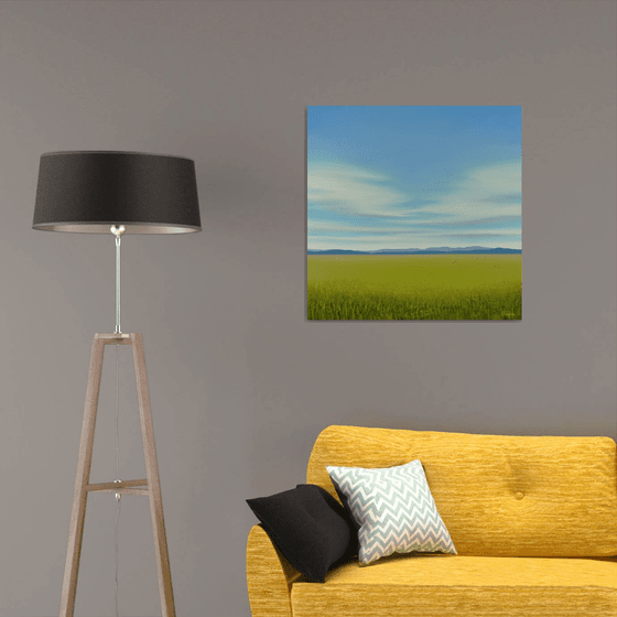 Green Field - Blue Sky Contemporary Landscape