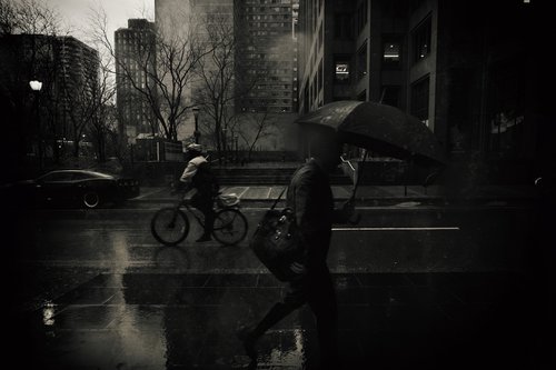 December rain in Philadelphia by Elena Raceala