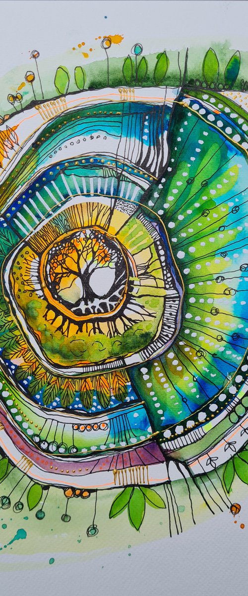Mandala 16.- Growth-rings_deep in our moon by Simon Tünde