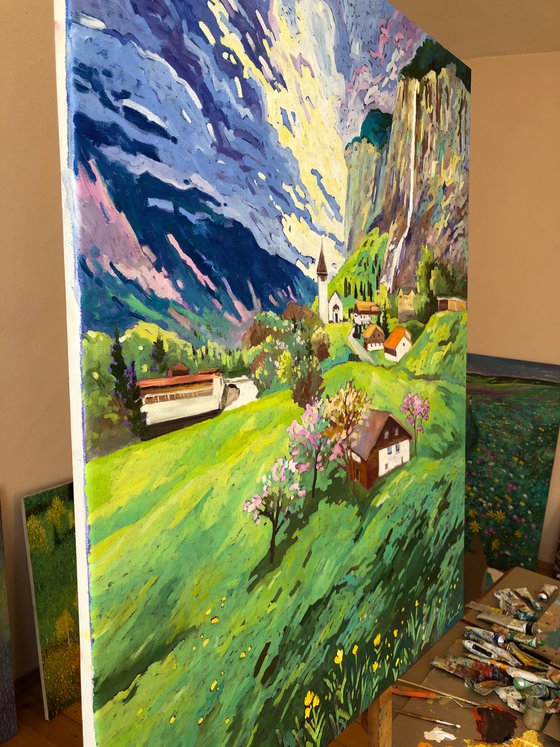 Lauterbrunnen. Zwitzerland 100-80cm