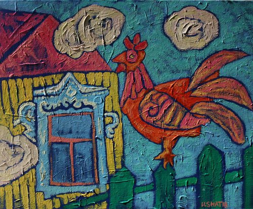 Red rooster by Ilshat Nayilovich