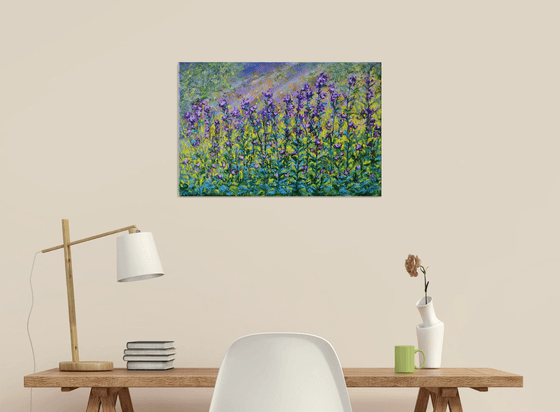 At the edge of the Forest - Modern abstract flowers