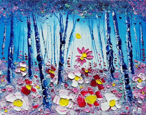 "Pink Forest & Flowers in Love"