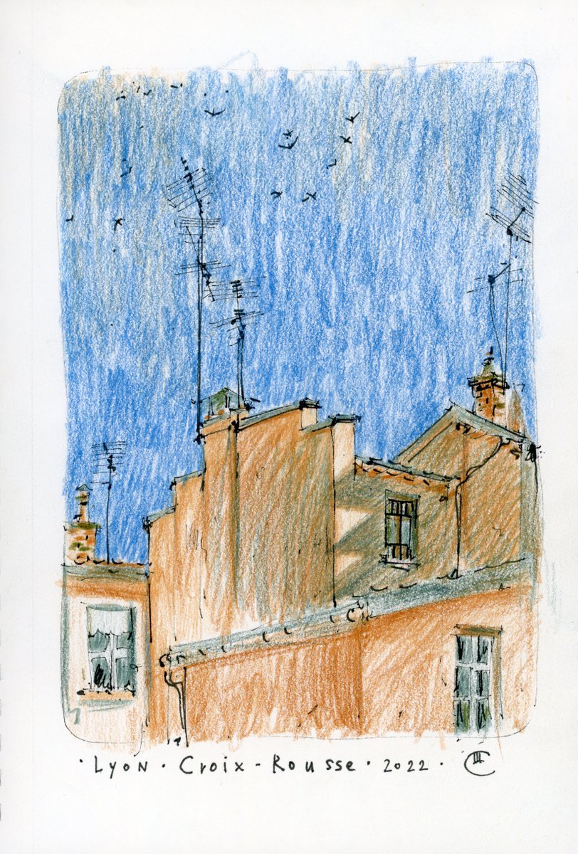 Lyon, Croix-Rousse. Drawing #5 by Tatyana Tokareva