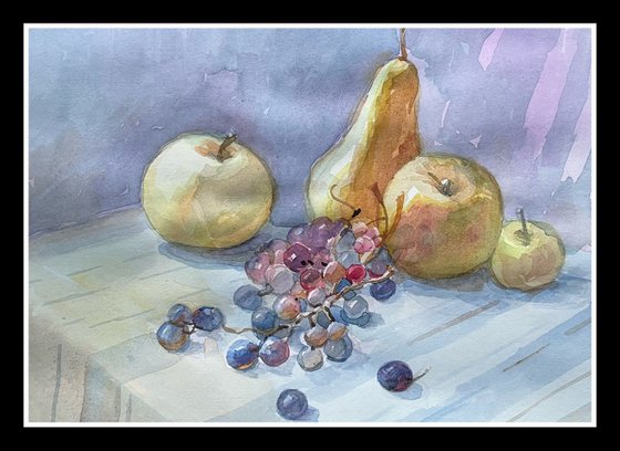 Grapes,pears,apples,stilllife