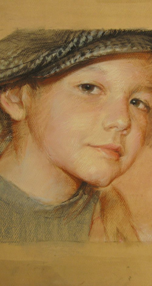 Artistic pastel portrait. by Helen Shukina