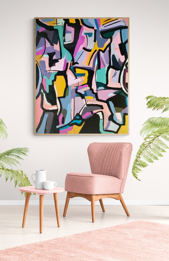 The ‘90s memories. Original abstract painting