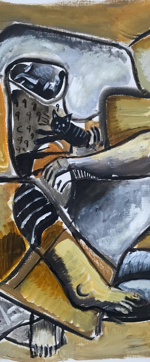 Man With Cat by Roberto Munguia Garcia