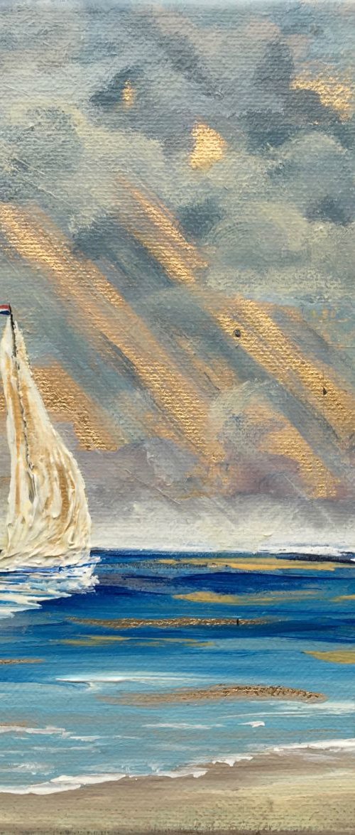 Studland in gold leaf by Marja Brown