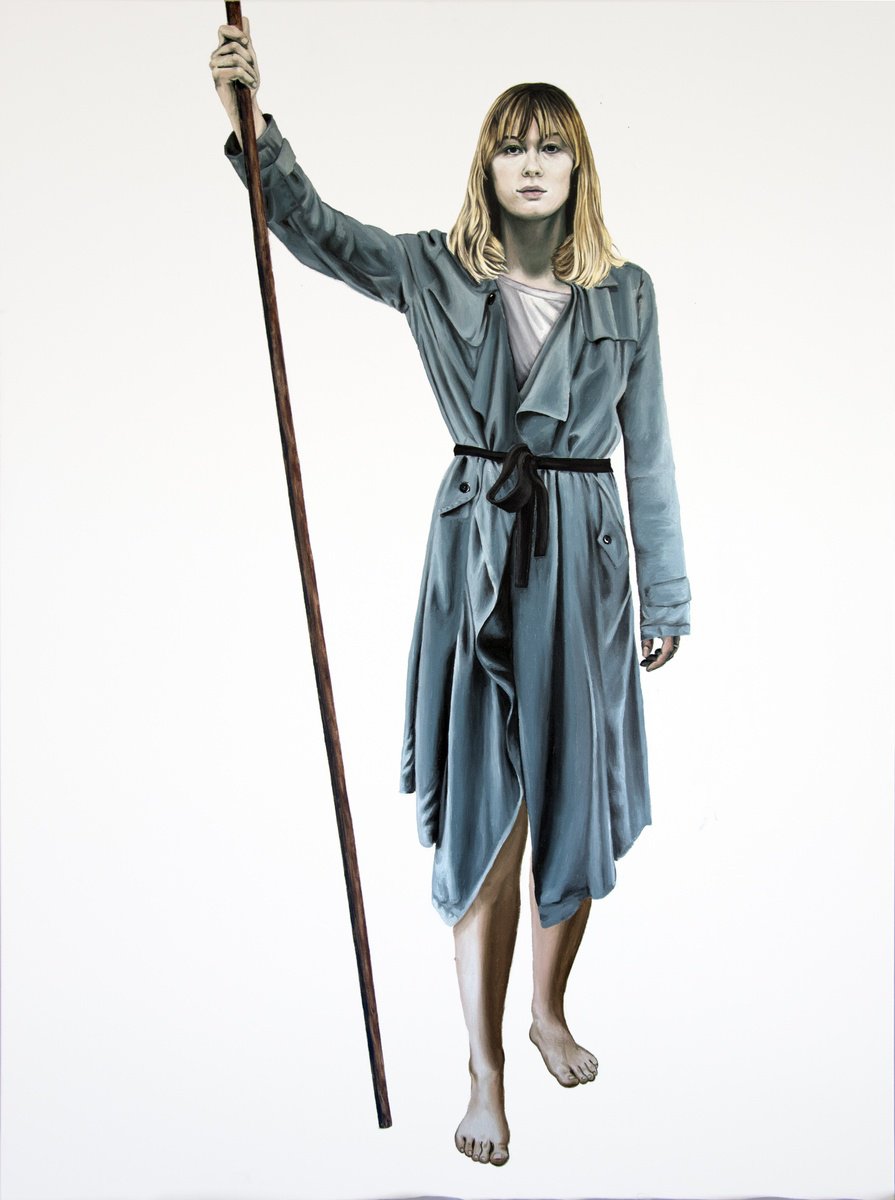 Photorealistic Portrait Oil Painting By Nicolas Maureau, 38 X 51", Jeanne D