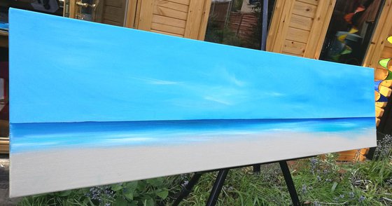 Beside the Seaside 5 - Blue, Panoramic, Cornwall, Scotland, Coast, Seascape