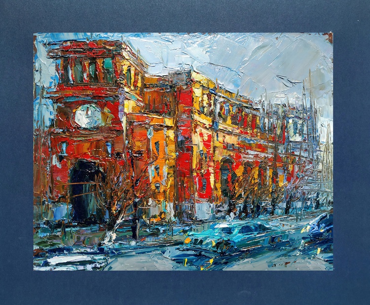 Cityscape Armenian Republic Square Oil Painti Artfinder