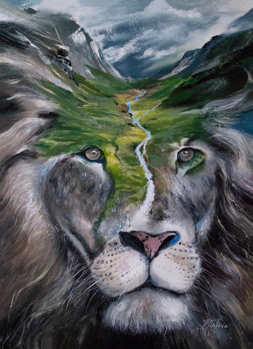 Impressionistic Landscape Oil Painting By Tetiana Tiplova, 20 X 28", River Of Life, Original Artwork