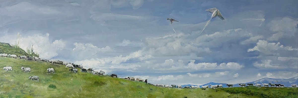 Impressionistic Landscape Oil Painting By Anatolii Varvarov, 79 X 30, Big Walk, Original Artwork