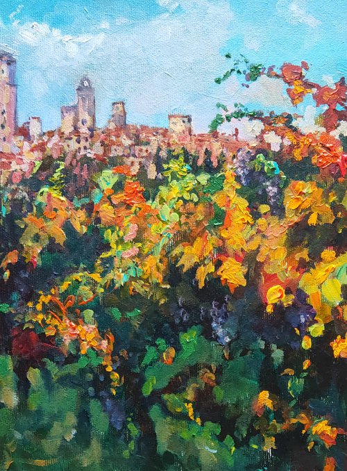 Tuscany, "Vineyard of San Gimignano " by Olga Tsarkova by Olga Tsarkova
