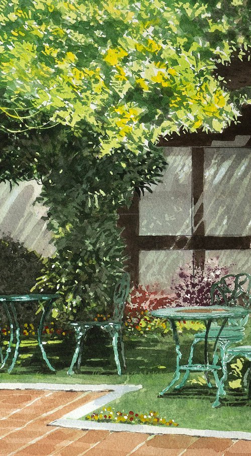Sunlight Through the Garden Trees by Masato Watanabe