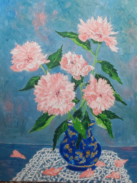vase of peony roses #2