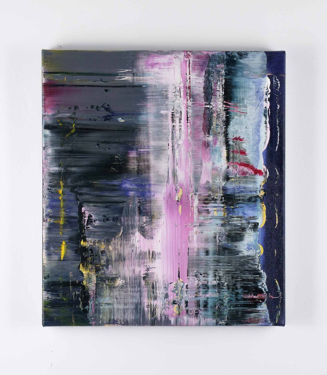 Organic Abstract Oil Painting By Vadim Shamanov, 15 X 17", Near Space Iii, Original Artwork