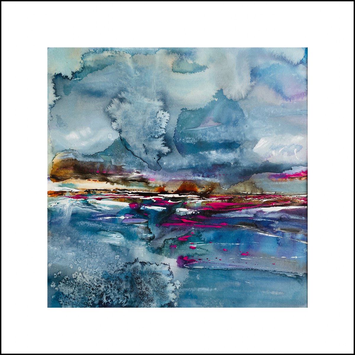 Ice Sea I Eismeer  I  Landscape Watercolor by Gesa Reuter