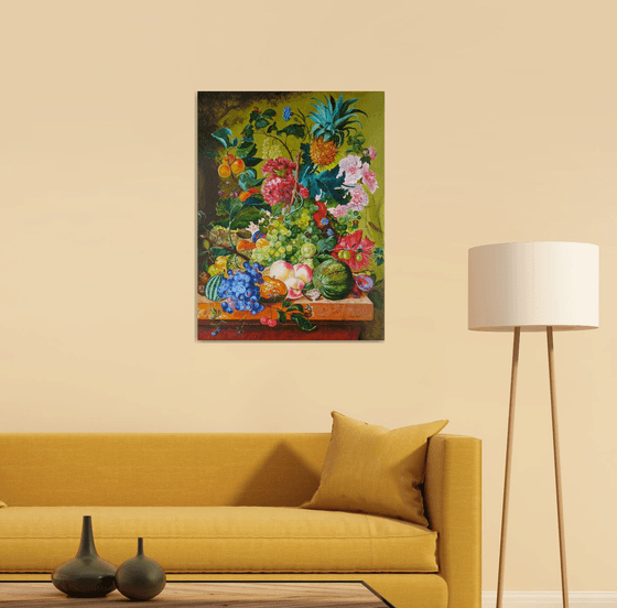 Dutch Fruit and Floral Still Life