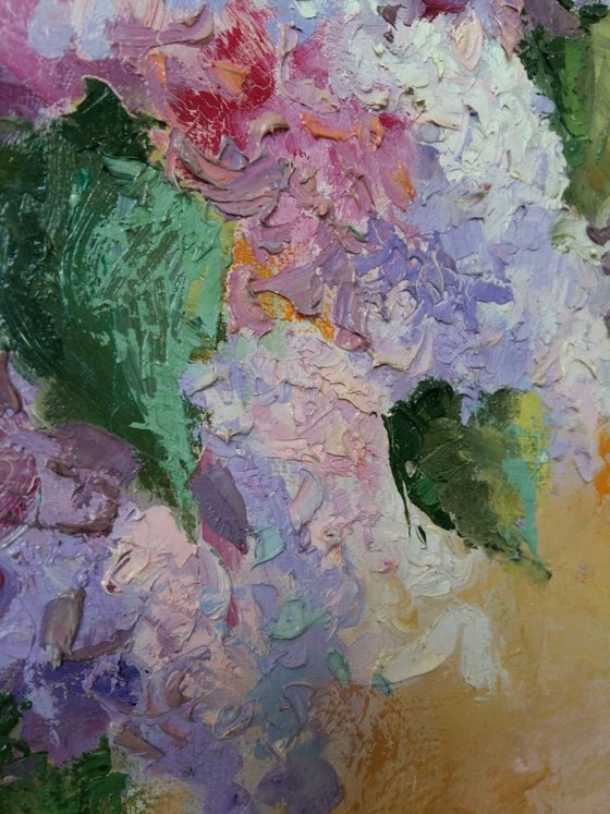 Lilac, 60x60 cm, original artwork, FREE SHIPPING