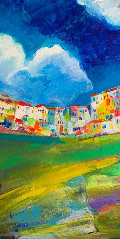 Abstract landscape (72x60cm) by Olga Pascari