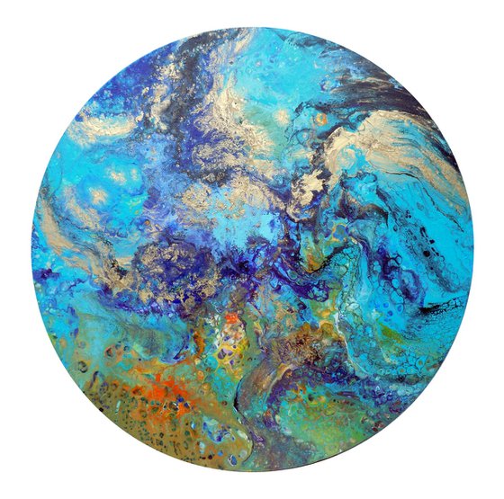 Round abstract painting art