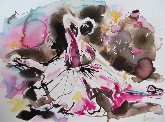 Ballerina Ink Drawing Series