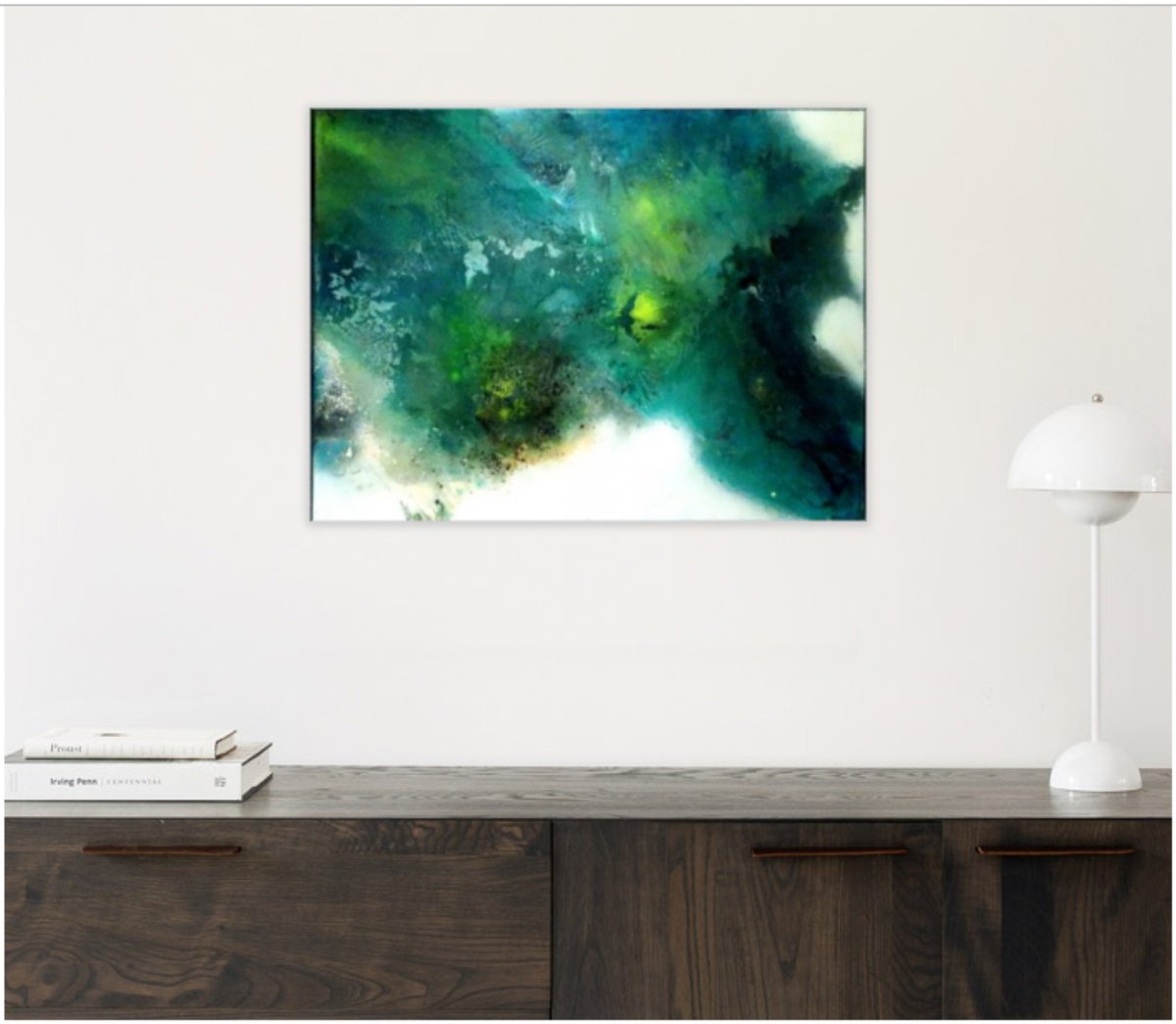 Abstract Landscape Painting By Christa Haack, 33 X 25, Sunset Over The Water, Original Artwork