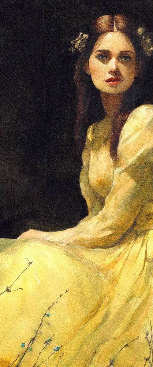 Gotic Girl in a Yellow Dress by REME Jr.