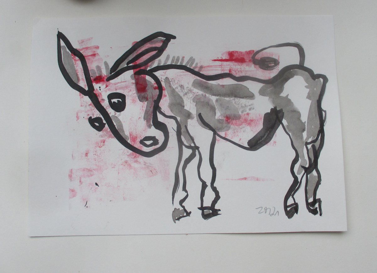 little grey donkey by Sonja Zeltner-Muller
