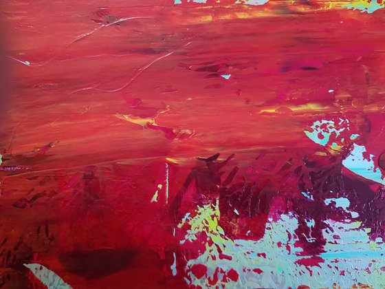 Caribbean evenings - diptych colorful abstract painting