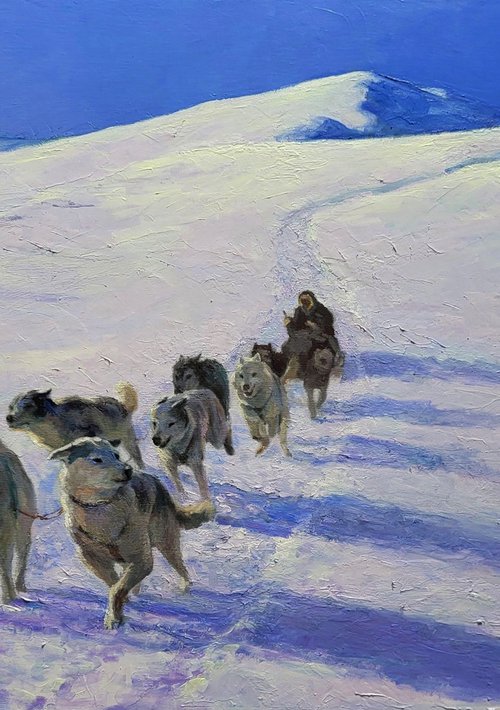 Sledding in the Mountains by Boris Serdyuk