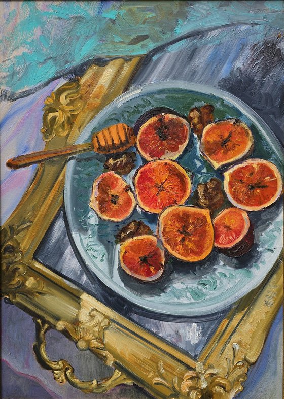 Figs on Mirror Tray