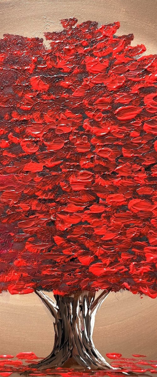 Rich Red Tree by Aisha Haider