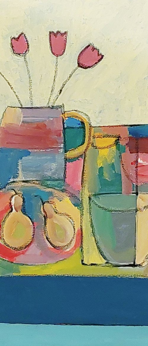 Still Life with a Blue Chair by Jan Rippingham