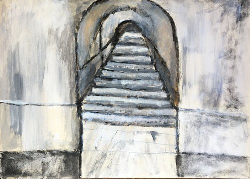 The ladder in the tunnel by Paola Consonni