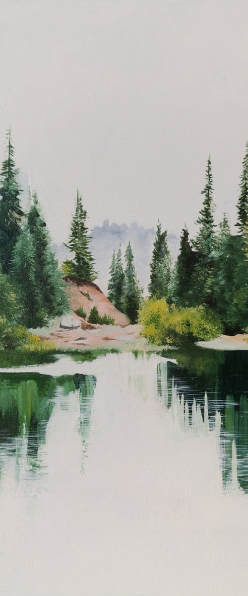 Forest lake by Kakajan Charyyev