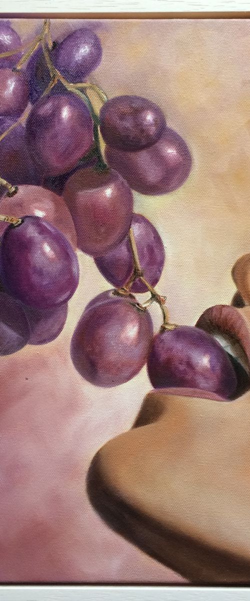 Girl and Grapes by Ira Whittaker
