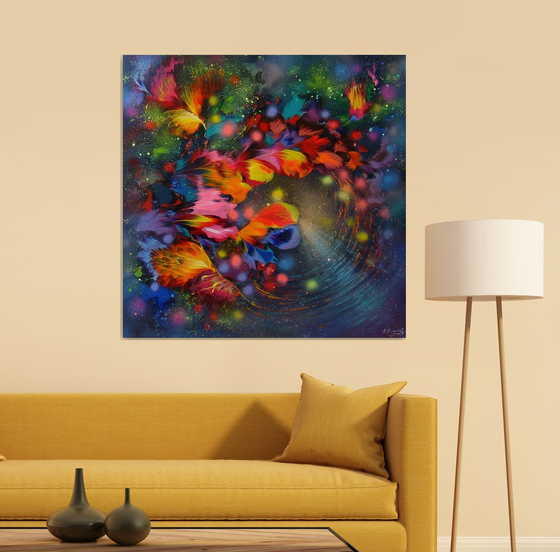 "Evening Flower Dance" Large Painting