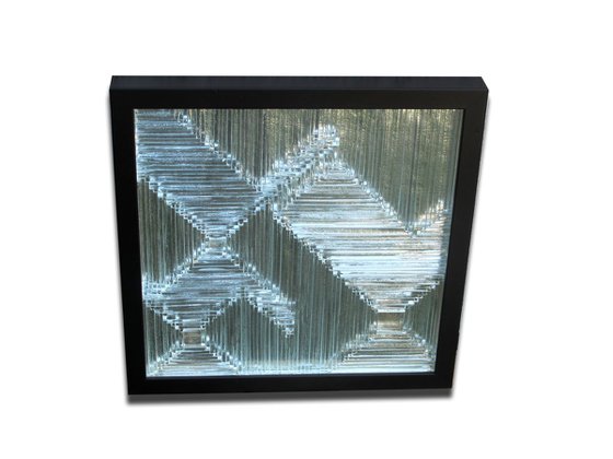 Ice Carpet I - Glass relief panel - original work