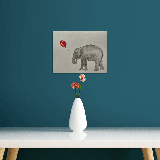 Elephant and balloon